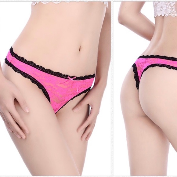 All Lace Thong / G-String. Pink Lace Panties. - Picture 1 of 2
